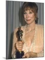 Shirley MacLaine Holding Her Oscar in Press Room at Academy Awards-John Paschal-Mounted Premium Photographic Print