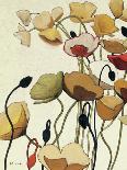 Black Line Poppies I Watercolor Neutral-Shirley Novak-Art Print