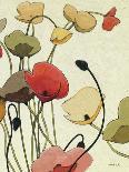 Black Line Poppies II Watercolor Neutral-Shirley Novak-Art Print