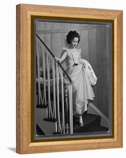 Shirley Temple at Bel Air Country Club at Her 11th Birthday Party-Peter Stackpole-Framed Premier Image Canvas