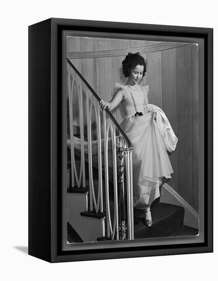 Shirley Temple at Bel Air Country Club at Her 11th Birthday Party-Peter Stackpole-Framed Premier Image Canvas