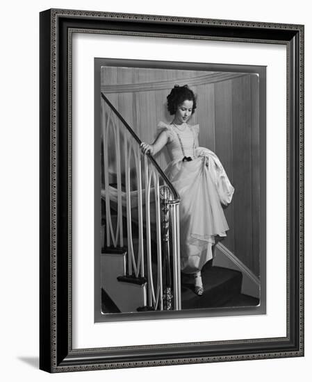 Shirley Temple at Bel Air Country Club at Her 11th Birthday Party-Peter Stackpole-Framed Photographic Print