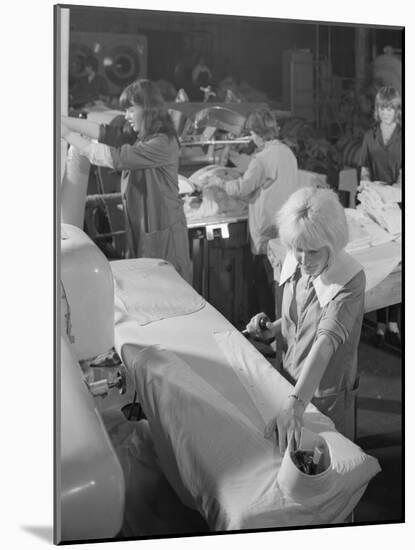 Shirt Pressing at a Commercial Laundry in Scunthorpe, Lincolnshire, 1965-Michael Walters-Mounted Photographic Print