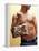 Shirtless Man Carrying an Animal Print Purse-Steve Cicero-Framed Premier Image Canvas