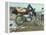 Shirtless Man in Levi Strauss Jeans Lying on Motorcycle Seat at Woodstock Music Festival-Bill Eppridge-Framed Premier Image Canvas