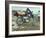 Shirtless Man in Levi Strauss Jeans Lying on Motorcycle Seat at Woodstock Music Festival-Bill Eppridge-Framed Photographic Print