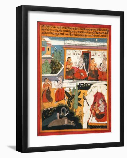 Shiva and Gauri, C.1640-null-Framed Giclee Print