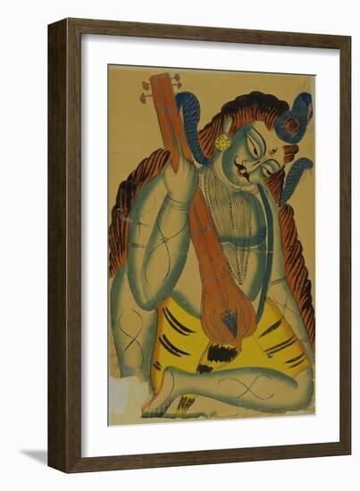 Shiva as a Musician, India, 19th Century-null-Framed Giclee Print