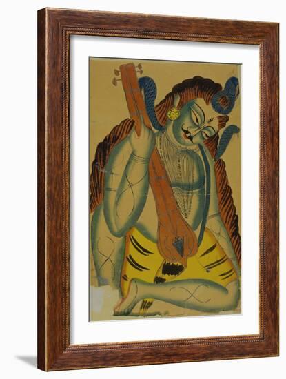 Shiva as a Musician, India, 19th Century-null-Framed Giclee Print