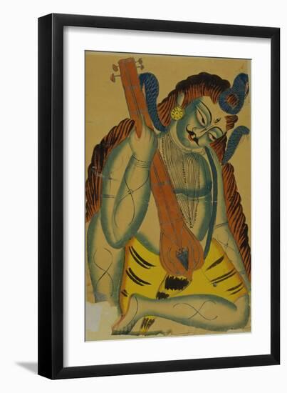 Shiva as a Musician, India, 19th Century-null-Framed Giclee Print