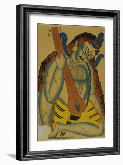 Shiva as a Musician, India, 19th Century-null-Framed Giclee Print