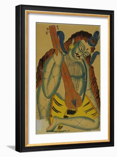 Shiva as a Musician, India, 19th Century-null-Framed Giclee Print