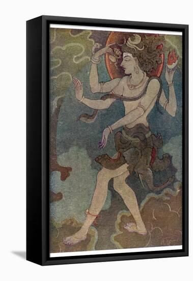 Shiva as Nataraja-Khitindra Nath Mazumdar-Framed Premier Image Canvas