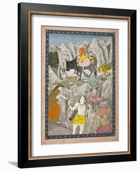 Shiva's Family on the March-null-Framed Art Print