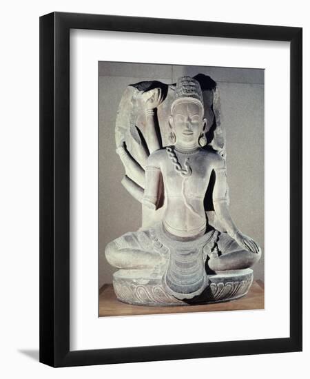 Shiva with Ten Arms, from Thap Banh It Temple, Binh Dinh, Vietnam, 11th-12th Century-null-Framed Giclee Print