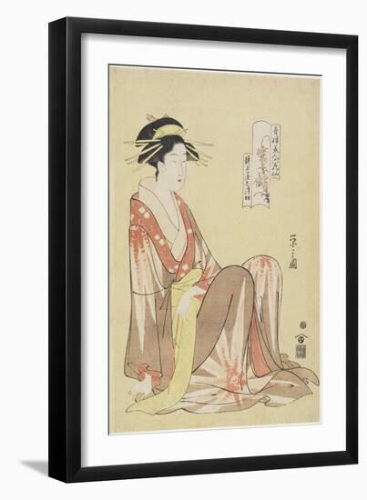 Shizuka of Shizutamaya House, C. 1794-1795-Chobunsai Eishi-Framed Giclee Print