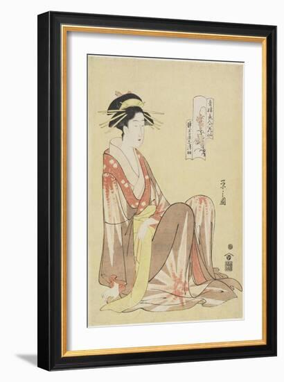 Shizuka of Shizutamaya House, C. 1794-1795-Chobunsai Eishi-Framed Giclee Print