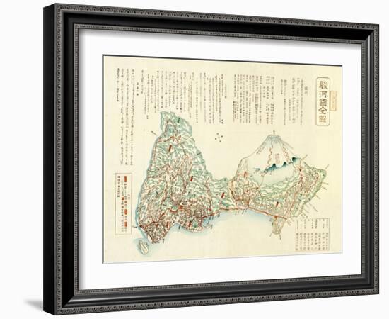 Shizuoka-ken, Japan - Panoramic Map-Lantern Press-Framed Art Print