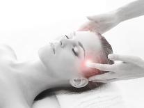 Woman Getting Massaging Treatment over White Background-shmeljov-Photographic Print