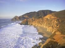 Seascape with Cliffs, San Mateo County, CA-Shmuel Thaler-Framed Premier Image Canvas