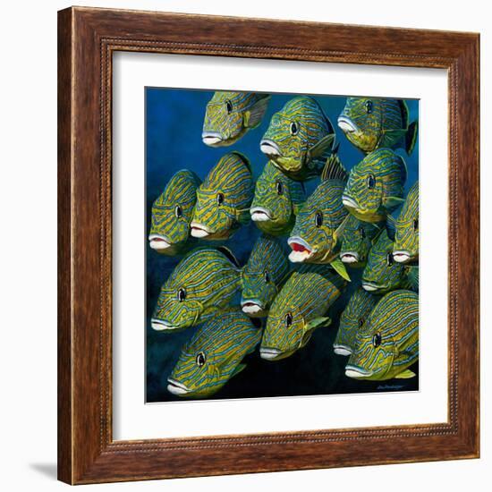 Shoal of Grunts-Jan Henderson-Framed Art Print