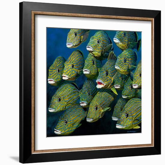 Shoal of Grunts-Jan Henderson-Framed Art Print