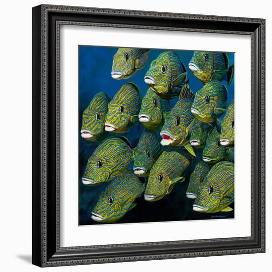 Shoal of Grunts-Jan Henderson-Framed Art Print