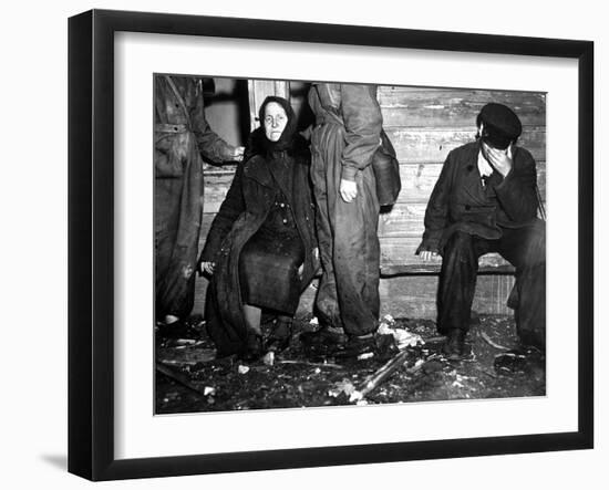 Shocked after Learning of the Death of 4 Family Members During Air Raid, Moscow, Russia, 1941-Margaret Bourke-White-Framed Photographic Print