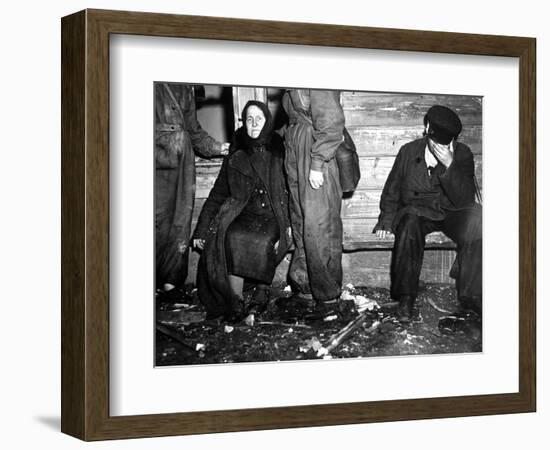 Shocked after Learning of the Death of 4 Family Members During Air Raid, Moscow, Russia, 1941-Margaret Bourke-White-Framed Photographic Print