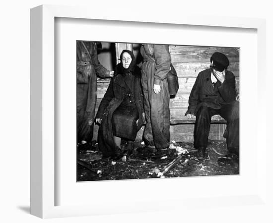 Shocked after Learning of the Death of 4 Family Members During Air Raid, Moscow, Russia, 1941-Margaret Bourke-White-Framed Photographic Print