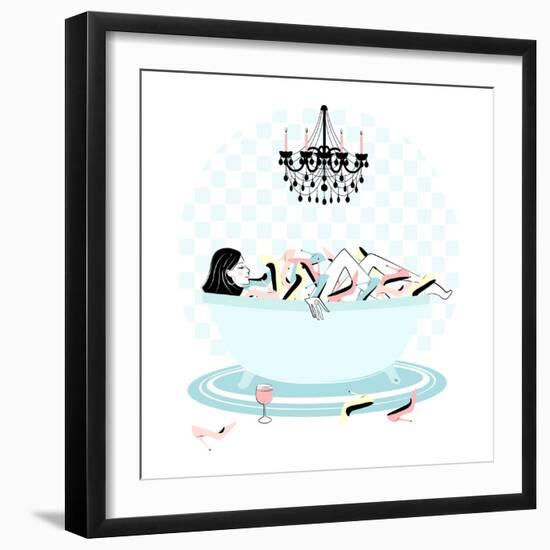 Shoe Bath-Martina Pavlova-Framed Art Print