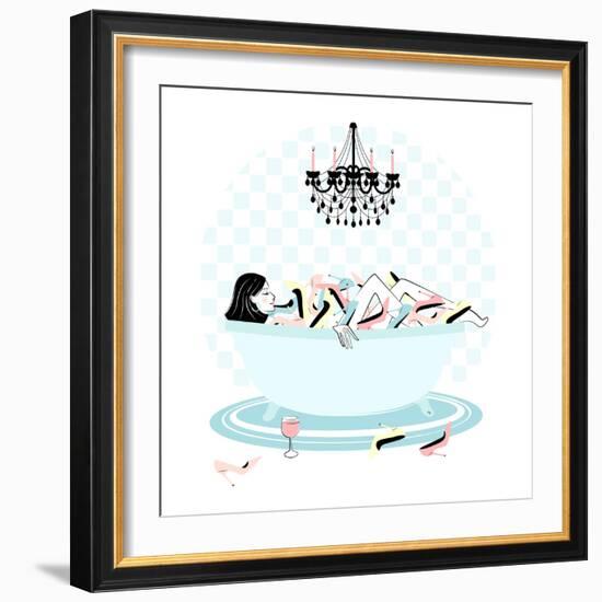 Shoe Bath-Martina Pavlova-Framed Art Print