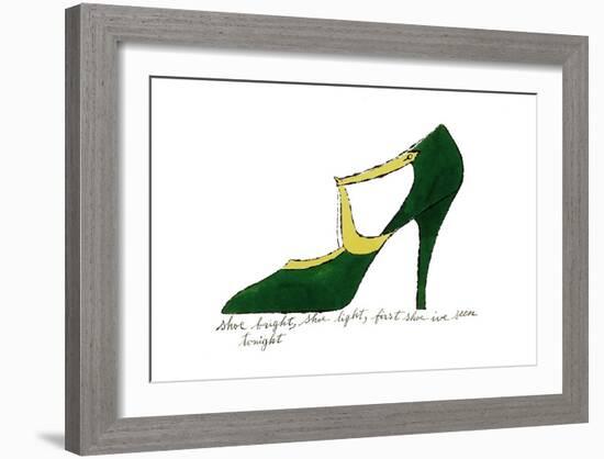 Shoe Bright, Shoe Light, First Shoe I've Seen Tonight, 1955-Andy Warhol-Framed Art Print