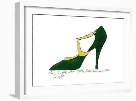 Shoe Bright, Shoe Light, First Shoe I've Seen Tonight, 1955-Andy Warhol-Framed Art Print