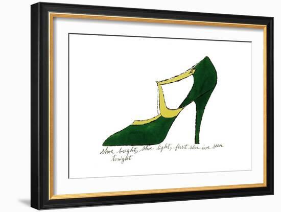 Shoe Bright, Shoe Light, First Shoe I've Seen Tonight, 1955-Andy Warhol-Framed Art Print