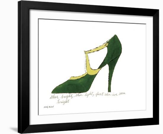 Shoe bright, shoe light, first shoe I've seen tonight (from: A La Recherche du Shoe Perdu by Andy W-Andy Warhol-Framed Art Print