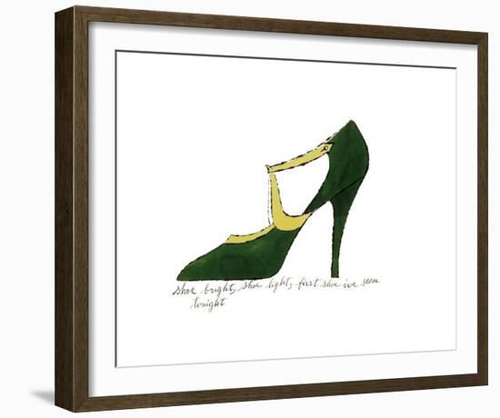 Shoe, c.1955 (Green and Yellow)-Andy Warhol-Framed Giclee Print