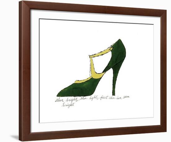 Shoe, c.1955 (Green and Yellow)-Andy Warhol-Framed Giclee Print