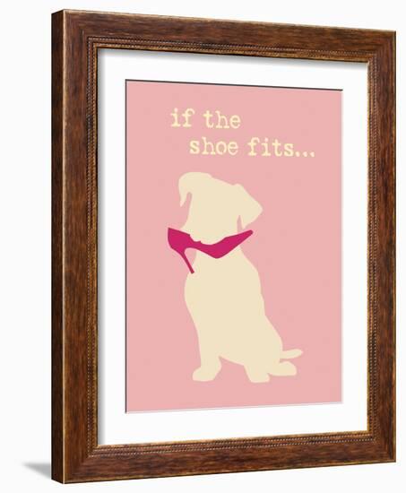 Shoe Fits - Pink Version-Dog is Good-Framed Art Print