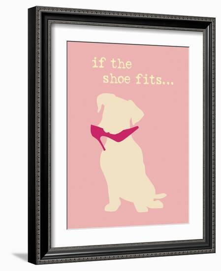 Shoe Fits - Pink Version-Dog is Good-Framed Art Print