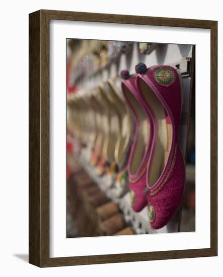 Shoe Shop in Amritsar, Punjab, India-David H^ Wells-Framed Photographic Print