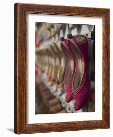 Shoe Shop in Amritsar, Punjab, India-David H^ Wells-Framed Photographic Print