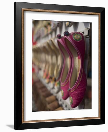 Shoe Shop in Amritsar, Punjab, India-David H^ Wells-Framed Photographic Print