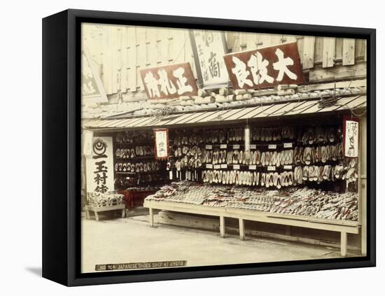 Shoe Shop in Kyoto, c.1890-null-Framed Premier Image Canvas