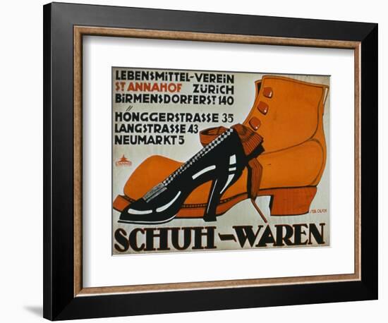 shoe Shops', Zurich-German School-Framed Giclee Print