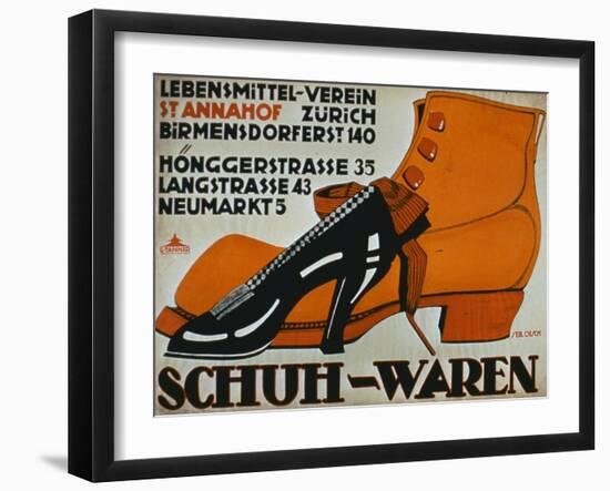 shoe Shops', Zurich-German School-Framed Giclee Print