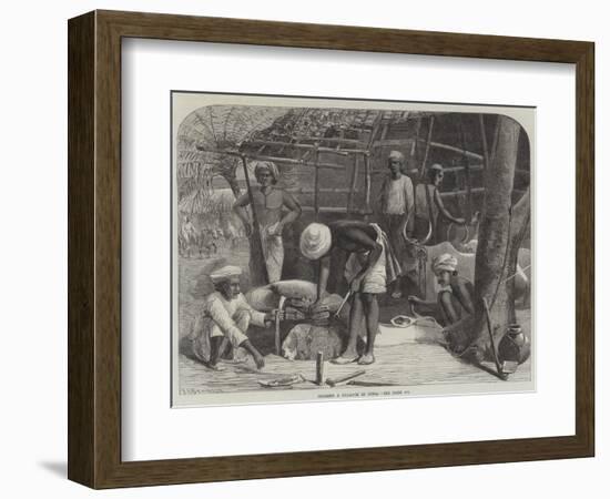 Shoeing a Bullock in India-null-Framed Giclee Print