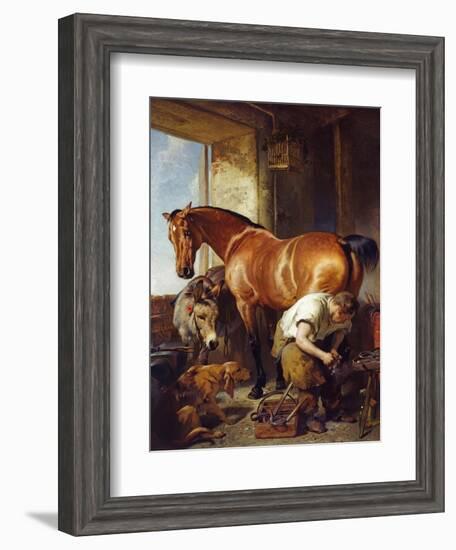 Shoeing-Edwin Henry Landseer-Framed Giclee Print