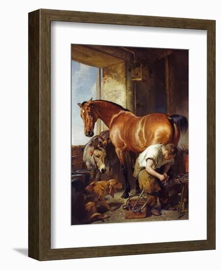 Shoeing-Edwin Henry Landseer-Framed Giclee Print