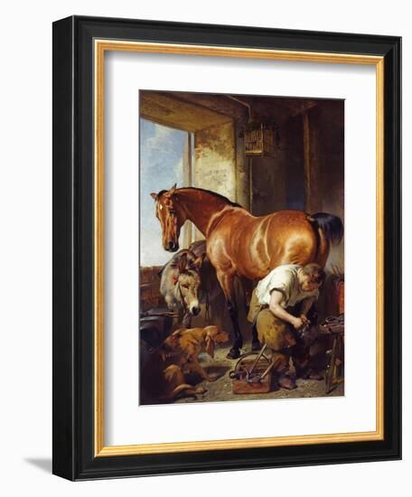 Shoeing-Edwin Henry Landseer-Framed Giclee Print